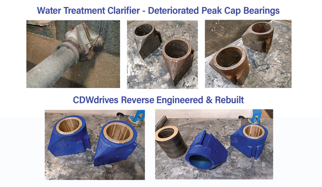 CDWdrives refurbished deteriorated peak cap bearings.