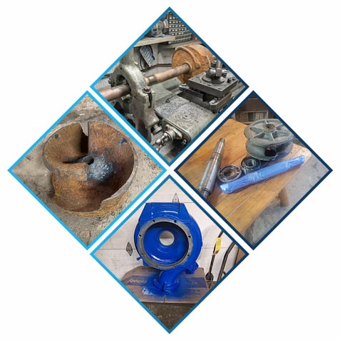 We recondition pump impellers, volutes, and shafts at a fraction of the manufacturer’s cost